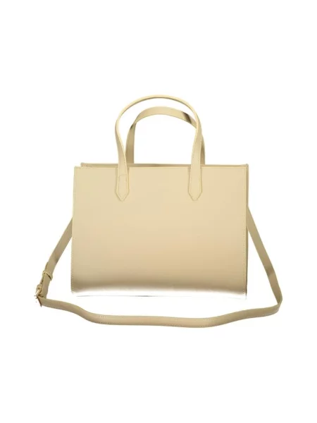 Lniana shopperka Valentino By Mario Valentino beżowa