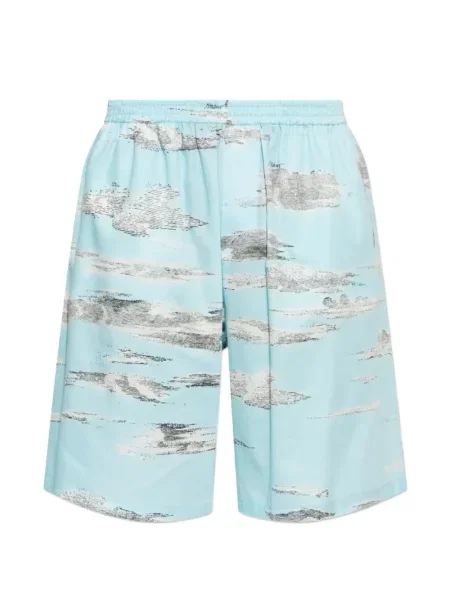Pantaloni scurți Moschino cu imagine albastru
