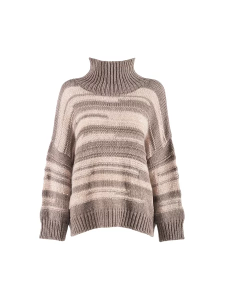 Sweter Nenette brązowy