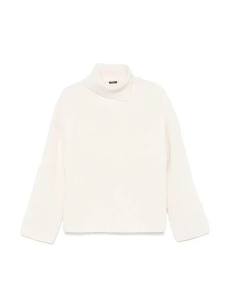 Sweter z golfem Joseph wełniany biały