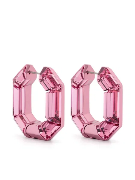 Обеци Swarovski розово