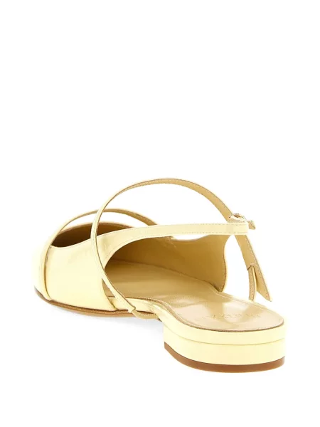 Balerini Alexandre Birman din piele de lac slingback galben