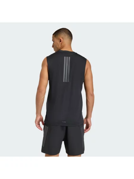 Pruhované tílko tričko Adidas černé
