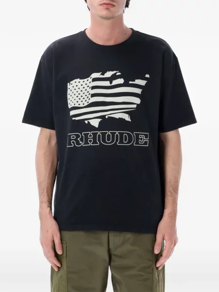 Tricou Rhude cu imagine negru