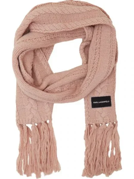 Karl Lagerfeld De lână șal k/essential cable knit bej