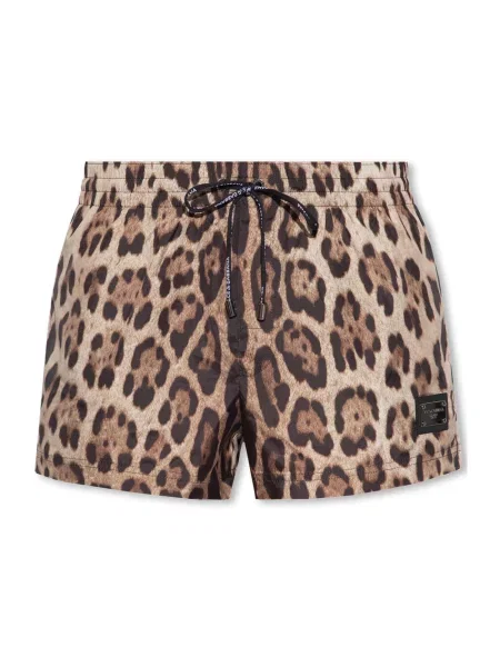 Krótkie kąpielówki Dolce And Gabbana beżowe
