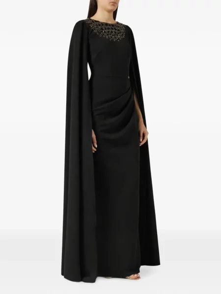 Rochie maxi Elisabetta Franchi cu paiete negru