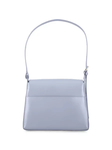 Geantă shopper A.p.c. din piele cu imagine albastru