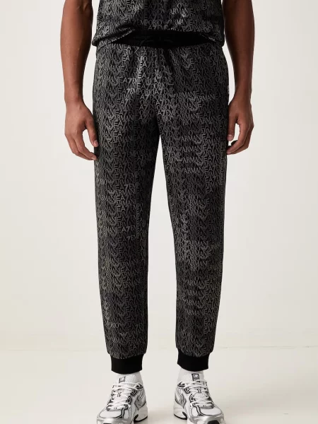 Emporio Armani pantaloni de trening pentru bărbați cu negru