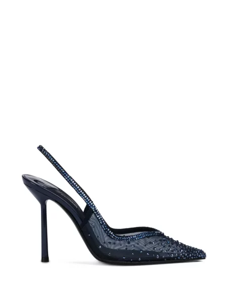 Pantofi cu toc Le Silla slingback de cristal albastru