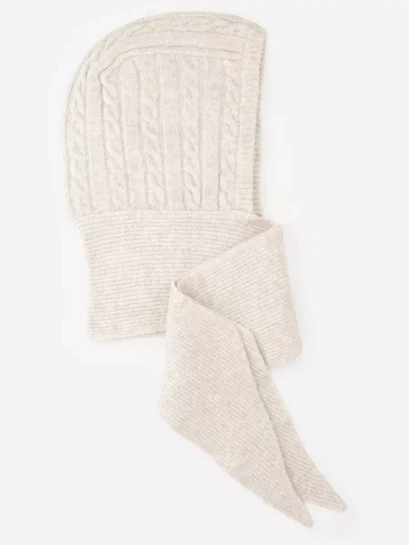 Czapka Typu Balaclava Połączona z Szalikiem z Wełną Anivalia beżowa