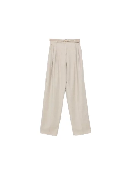 Spodnie Max Mara Studio beżowe