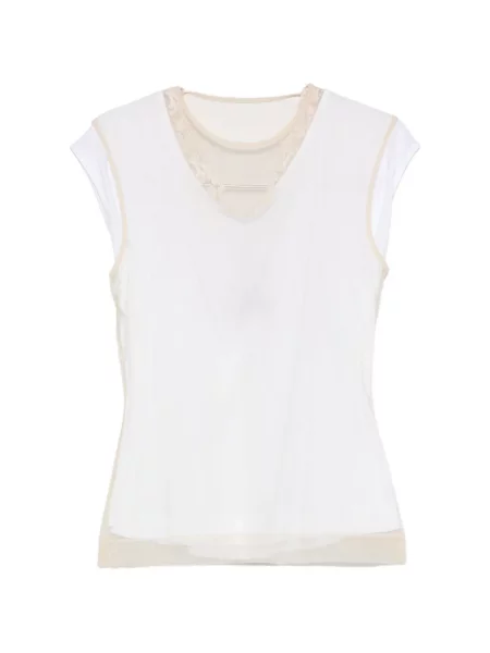 Tricou Simone Rocha din dantelă alb