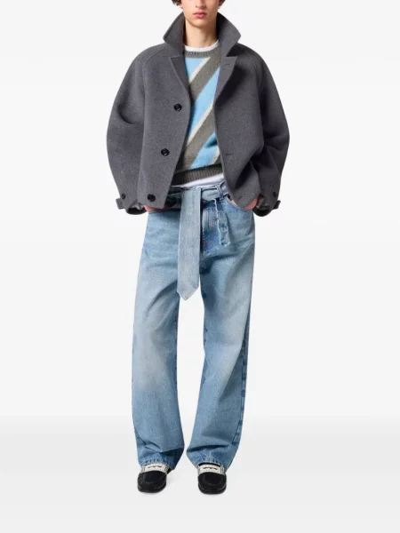 Pulover Msgm fără mâneci cu dungi gri