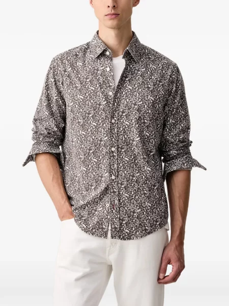 Lung cămașă Joop! cu model floral cu imagine maro