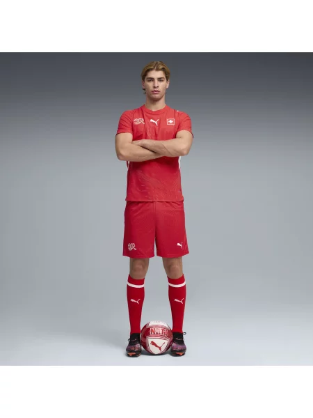 PUMA szorty reprezentacji Szwajcarii Akcesoria S czerwony