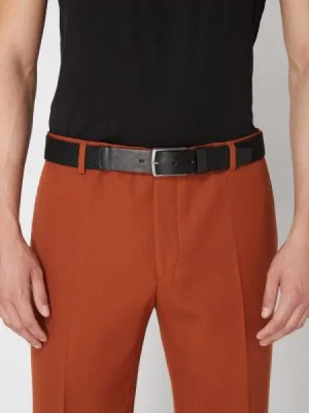 Ze skóry i tkaniny Lloyd Men's Belts czarny