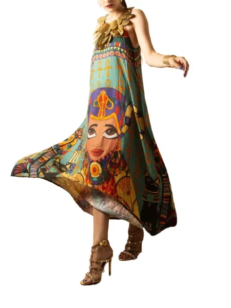 Rochie maxi A.nty Story fără mâneci albastru