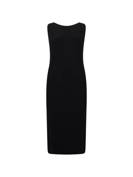 Rochie midi Alberta Ferretti tricotate cu spatele deschis negru
