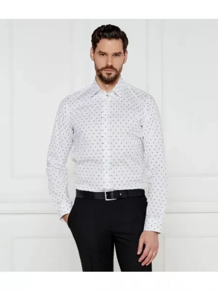 BOSS BLACK Cămașă | stretch alb