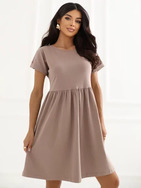 Rochie Rue Paris evazată alb