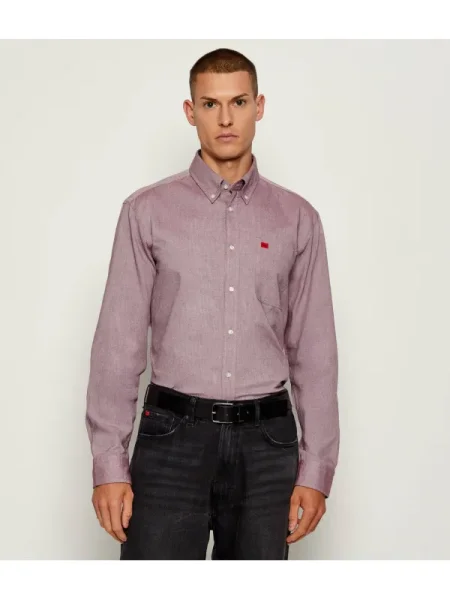 HUGO Cămașă Evito bordo