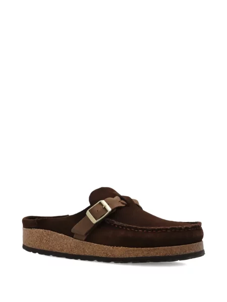Papuci tip mules Birkenstock fără toc maro