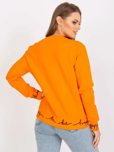 Hanorac cu glugă Fashionhunters cu glugă portocaliu