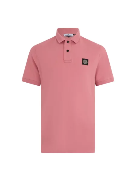 Koszulka polo Stone Island z kamieniami różowa