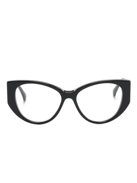 Ochelari de soare ochi de pisică Max Mara Eyewear cu autograf negru