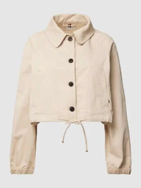 Kurtka krótka z listwą guzikową Tommy Hilfiger beżowa
