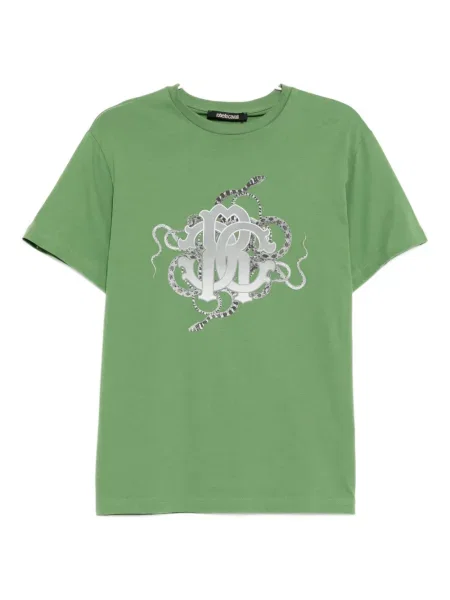 Tricou Roberto Cavalli cu imagine verde