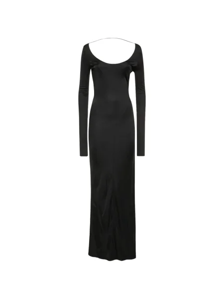 Rochie maxi Tom Ford lungă de costum negru