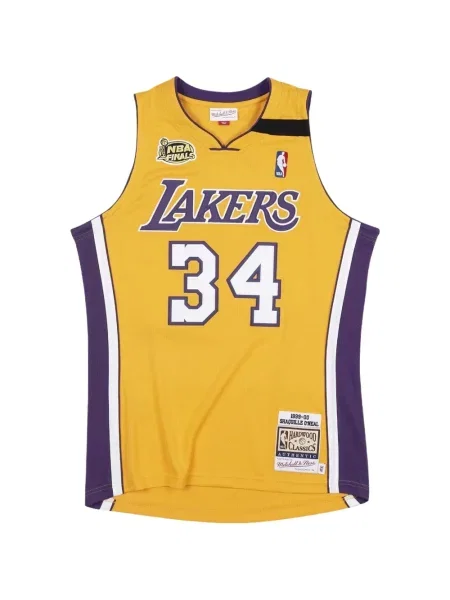 Cămașă Mitchell & Ness din jerseu galben