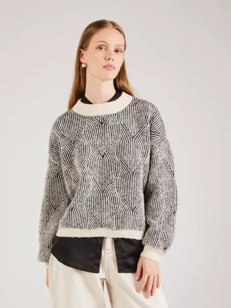 PIECES Pulover PCJENNA crem / marin albastru