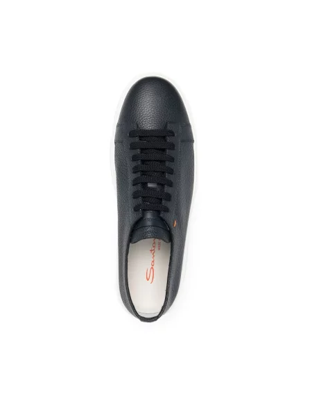 Sneakersy Santoni skórzane niebieskie
