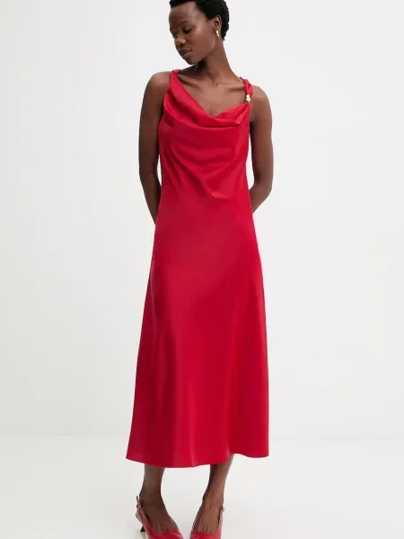 Сукня Answear.LAB midi розкльошена червоний