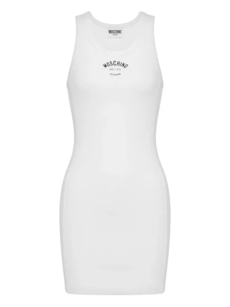 Костюм дънкова рокля Moschino Jeans бяло