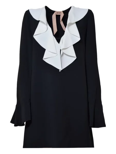 Rochie N°21 cu decolteu în V de costum negru