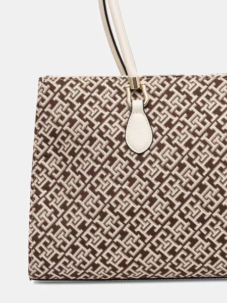 Tommy Hilfiger torebka shopper beżowa