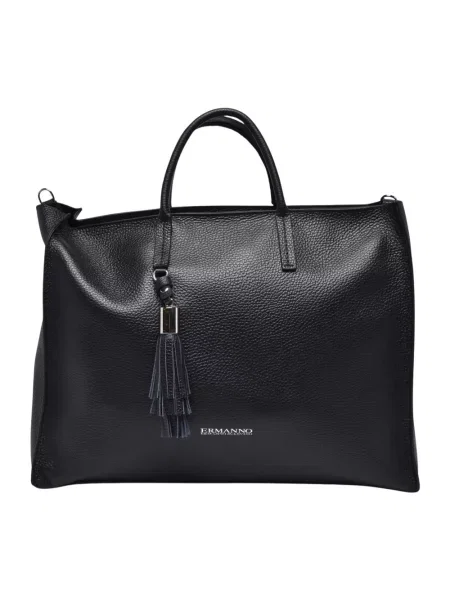 Shopperka Ermanno Scervino skórzana czarna