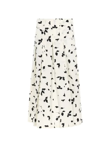 Fusta plisata Alysi plisată alb