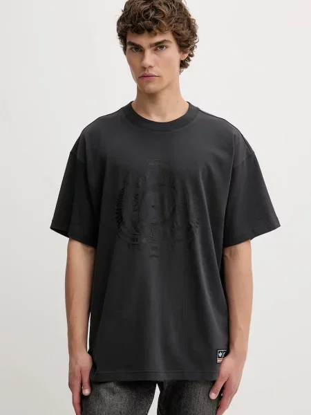 Тениска adidas Originals All Black сиво с принт черно