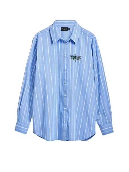 Desigual Cămașă Dont Do It albastru