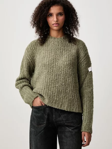 Maison Margiela sweter z dodatkiem wełny zielony
