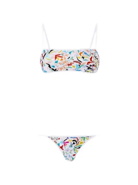 Bikini Missoni cu model floral cu imagine alb