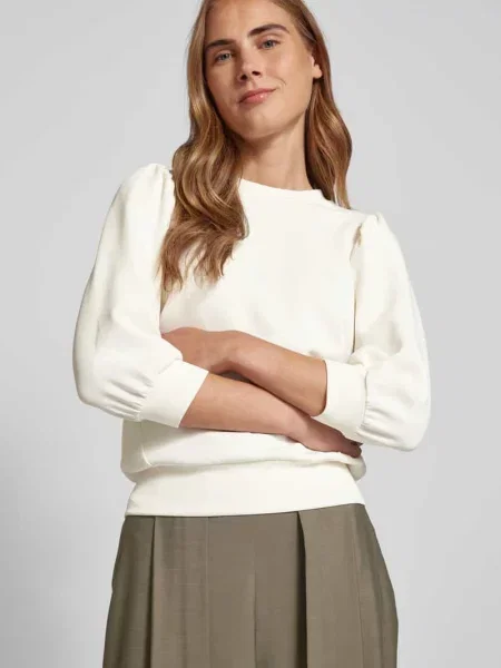 Bluza o kroju regular fit z mieszanki modalu model TENNY' Selected biała
