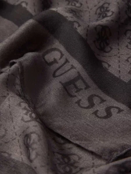 Szal z detalem z logo na całej powierzchni model Katya' Guess szara