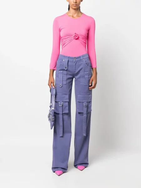 Gėlėtas marškinėliai Blumarine rožinė