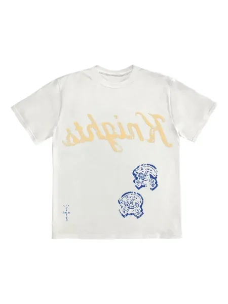Scurt tricou Travis Scott cu imagine alb